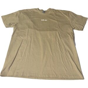 Tan Religious Shirt Men's Size L God Jesus‎ Bible Verse Christian T-Shirt Tee
